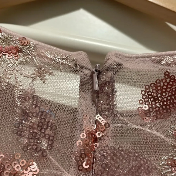 NWT Mac Duggal woman's floral pink beaded gorgeous gown - Picture 8 of 14